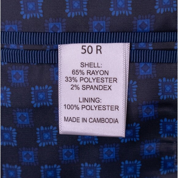 NWT US Polo ASSN Stretch Blue Navy Striped Blazer Sport Coat Jacket 50R Suits - Picture 14 of 15